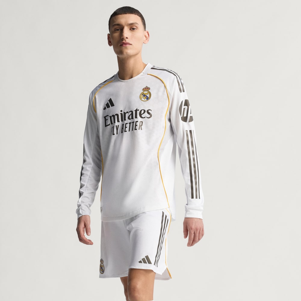 

Джерси Adidas Real Madrid 25/26 Long Sleeve Home Authentic Jersey, белый