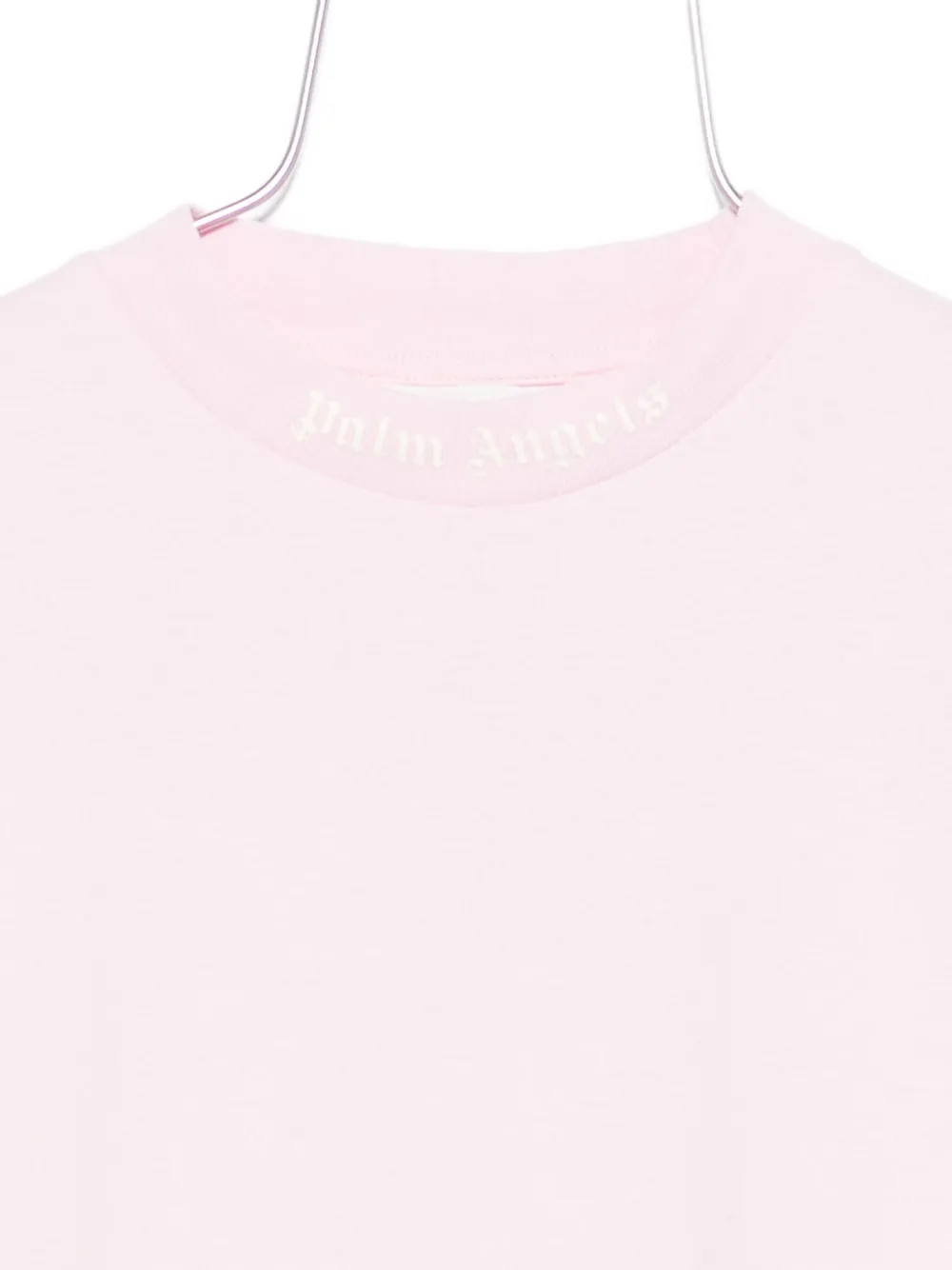 Футболка из хлопка с логотипом на шее Palm Angels Kids, розовый — фото 3