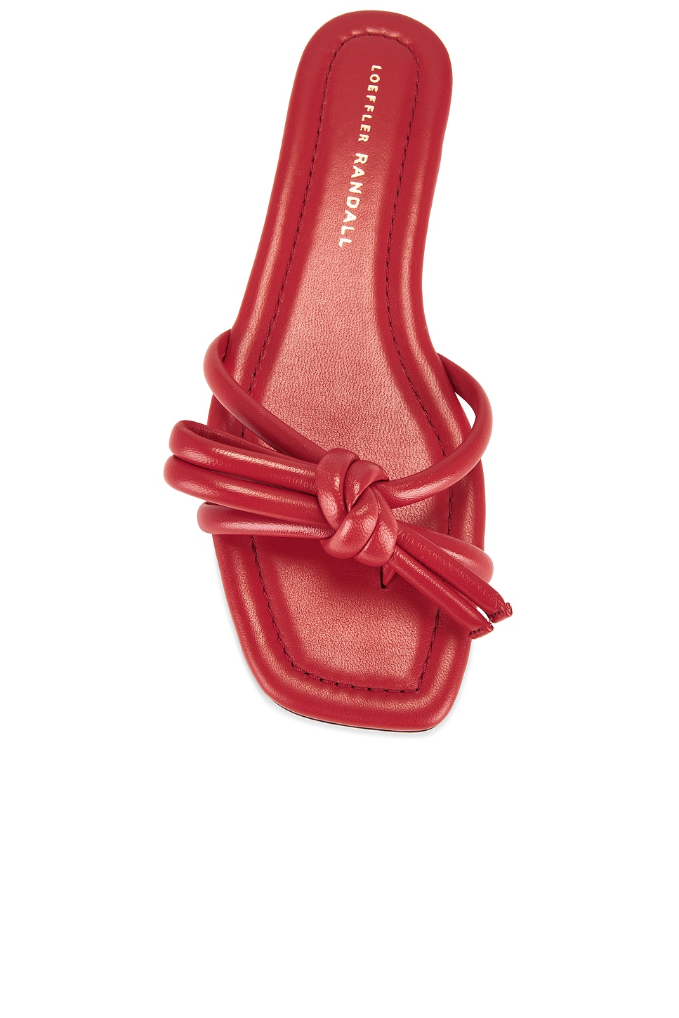 Босоножки на плоской подошве с бантом Hadley Loeffler Randall, red — фото 4