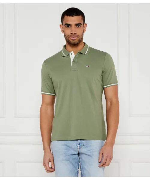 

Футболка поло Regular fit Tommy Jeans, зеленый