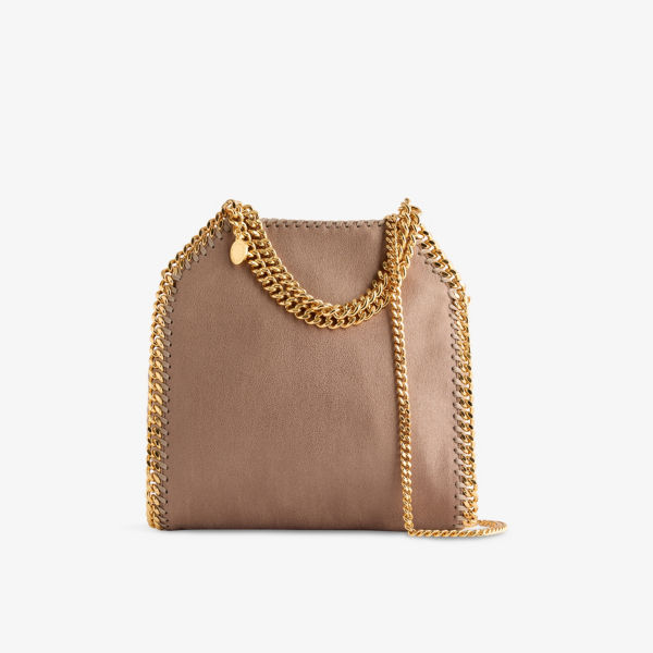

Мини-сумка Falabella из плетеной ткани Stella Mccartney, цвет moss