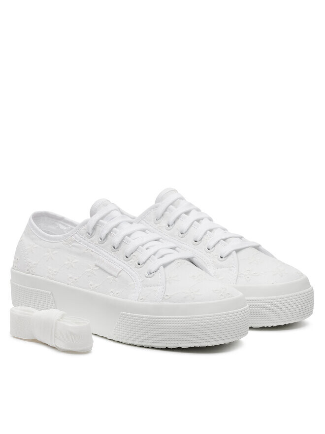Кеды Superga Zapatillas de tenis Flower Sangallo 2740, белый — фото 2