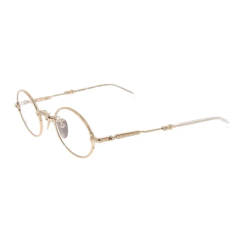 

Chrome Hearts Круглая оправа для очков унисекс золотая, Gold