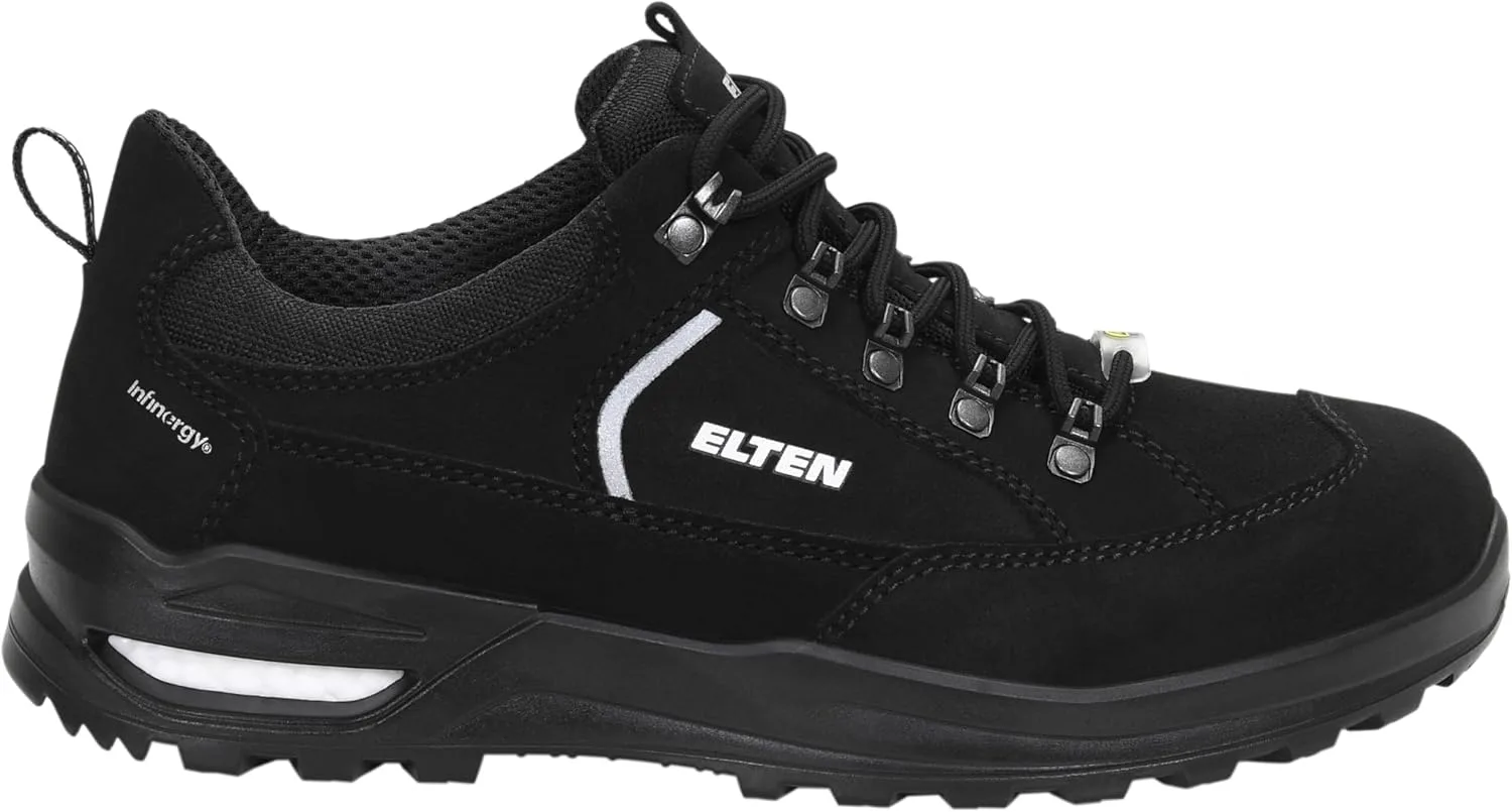 Рабочие ботинки ELTEN Ronan XXF Black Low ESD O2, женские и мужские, кожаные, легкие, классического дизайна, черный — фото 2