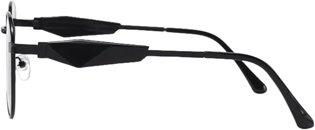 

Круглые солнцезащитные очки для женщин с большой овальной оправой и защитой от УФ-излучения UV400, подходят для повседневного ношения UATXTAU, Silver Gray