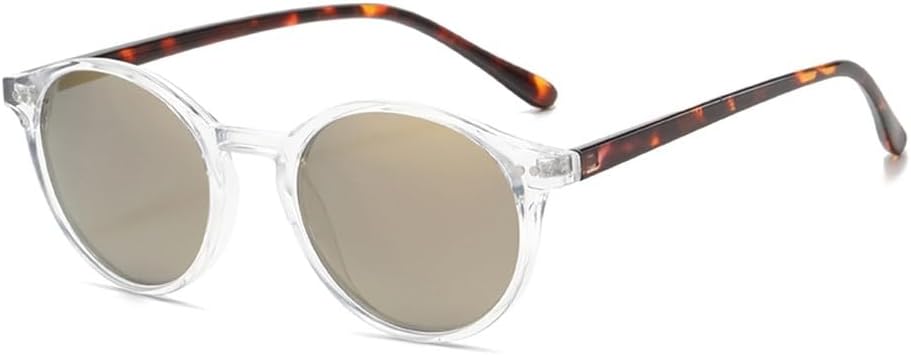 

зеленые голубые поляризованные солнцезащитные очки в стиле ретро для женщин и мужчин, модные круглые солнцезащитные очки для MenuV400, унисекс WNCKSQ, Clear With Brown