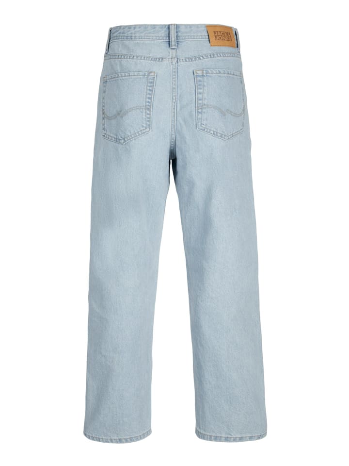 JACK & JONES Junior Свободные джинсы JJIALEX с высокой посадкой, синего цвета — фото 2
