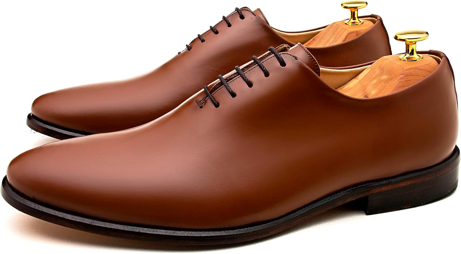 Классические/формальные кожаные туфли ADOLFO TURRION Oxfords Wholecut Madrid, Whiskey Brown — фото 2
