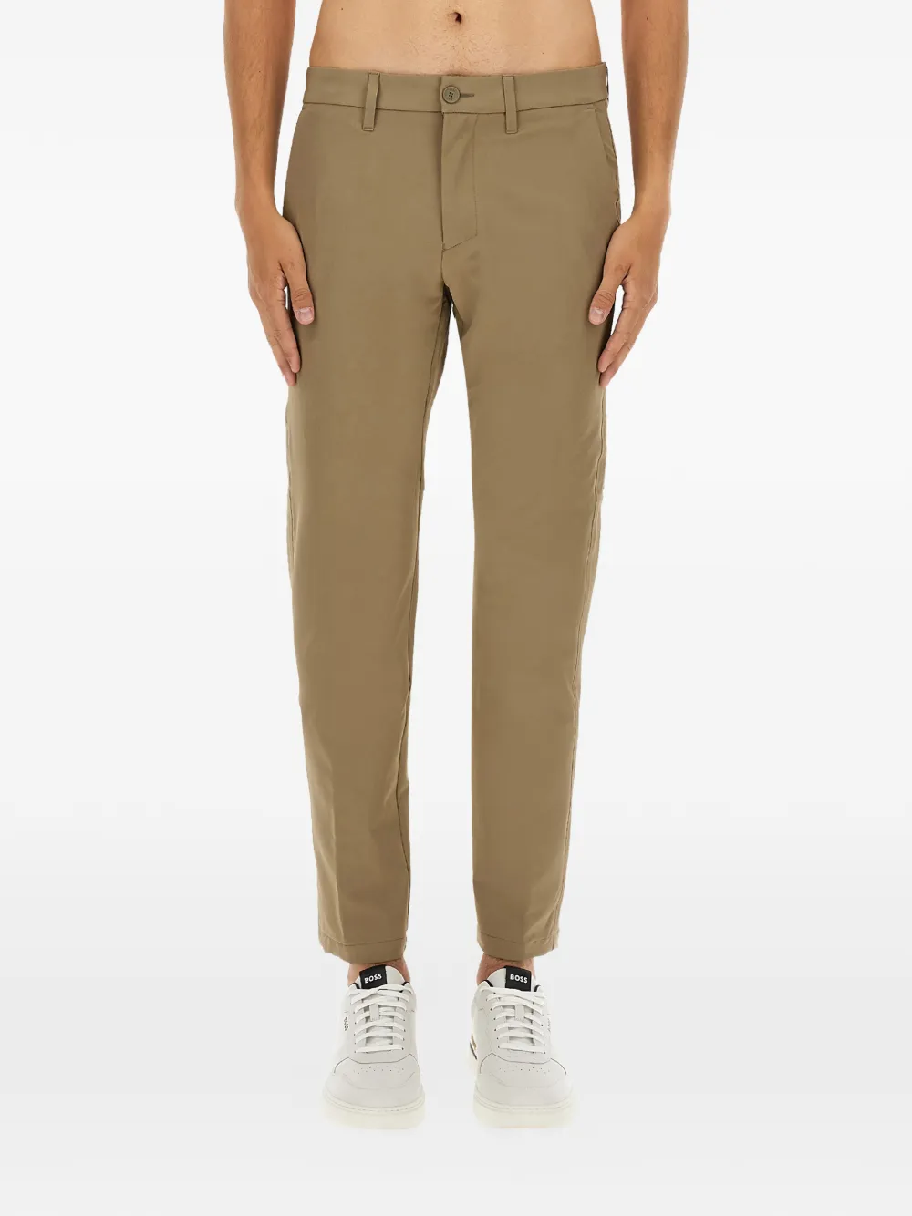 

Брюки с застежкой на пуговицу Boss, коричневый