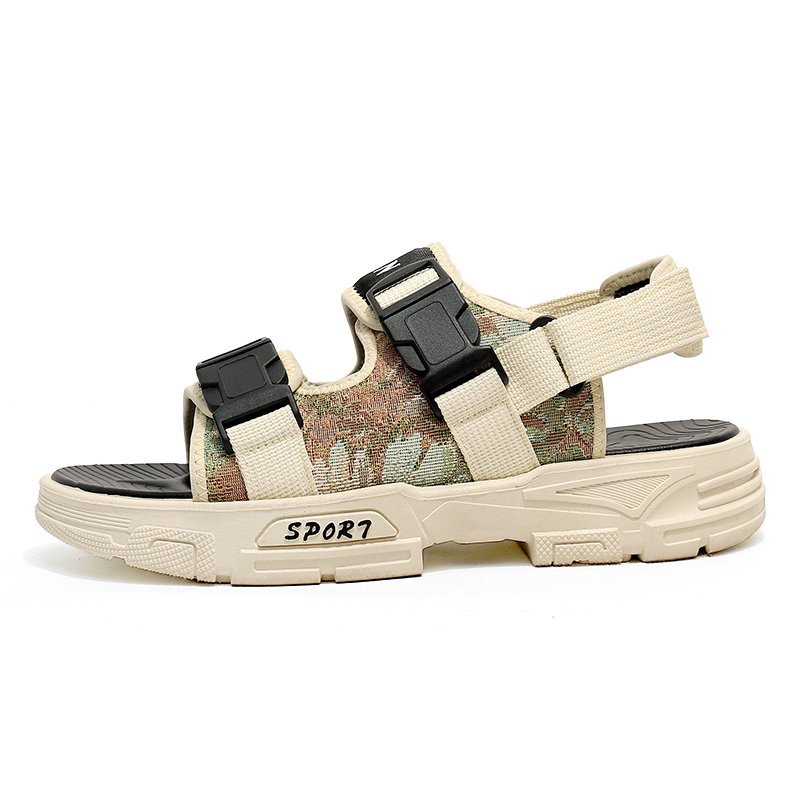 

NANJIREN Пляжные сандалии мужские бежево-зеленые, цвет Beige Green