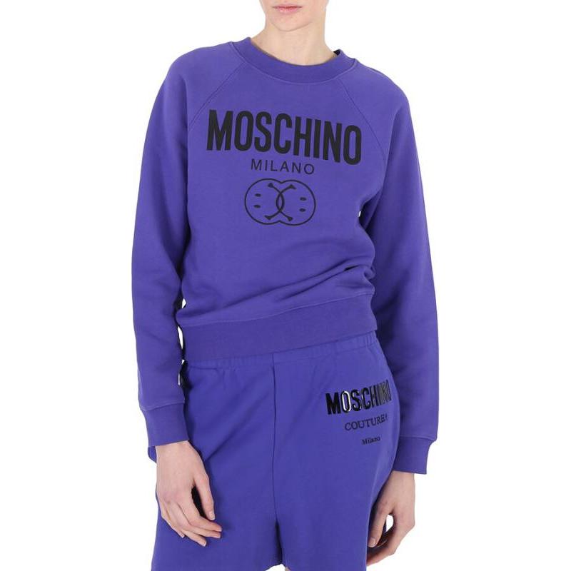 

MOSCHINO Фиолетовая толстовка для женщин, Фиолетовый, MOSCHINO Фиолетовая толстовка для женщин