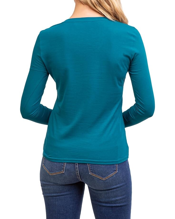 

Футболка U.S. POLO ASSN. USPA Long Sleeve V-Neck Tee, цвет Hudson Teal