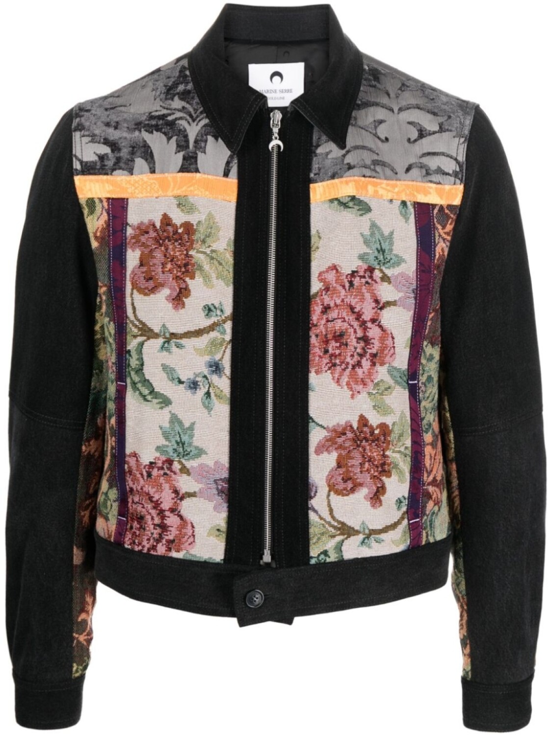 

Marine Serre пиджак Regenerated Floral Tapestries, черный