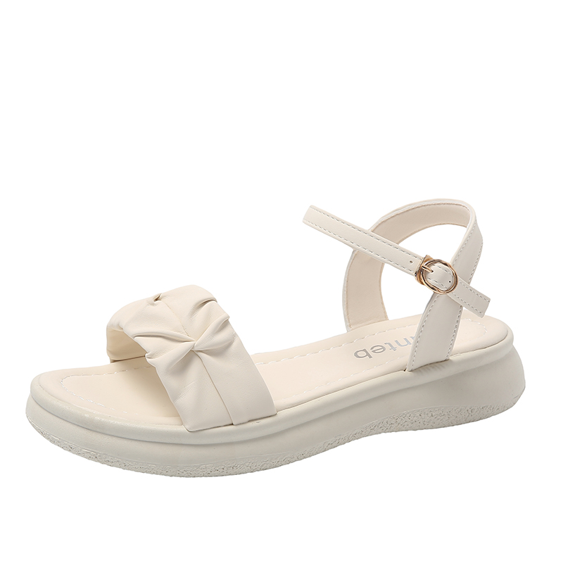 REIHUNG Женские сандалии на одной застежке бежевые, цвет Beige