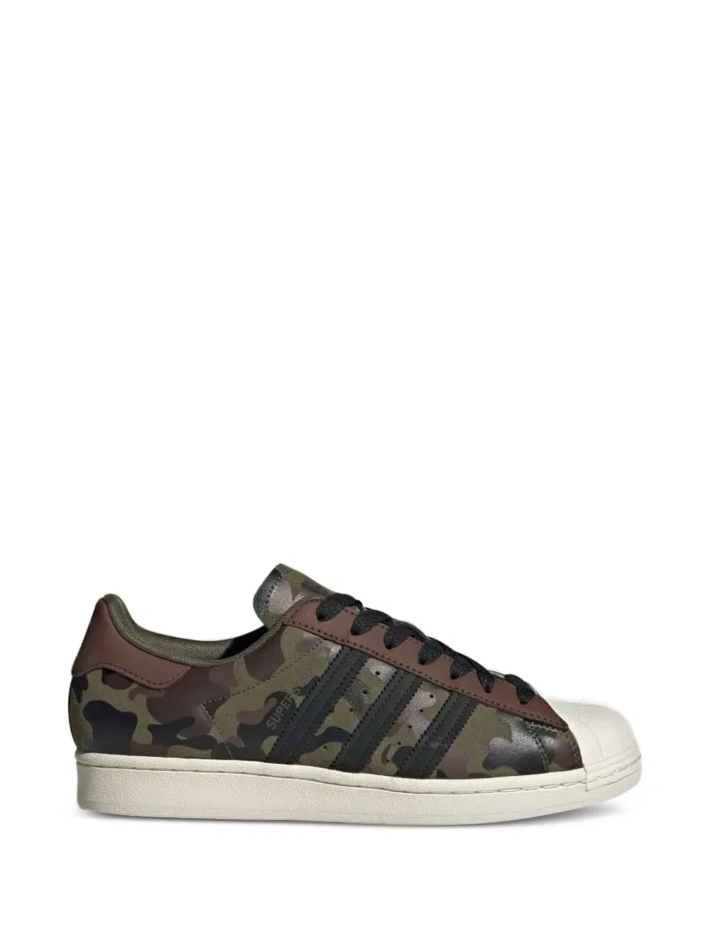Низкие кроссовки Superstar с камуфляжным рисунком Adidas, коричневый