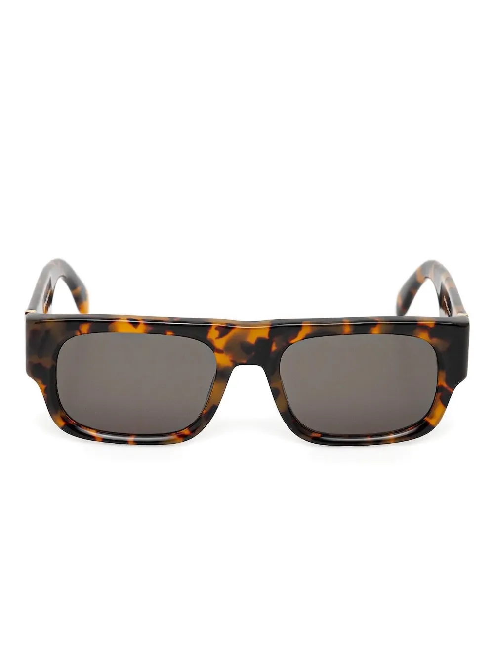 

Солнцезащитные очки в прямоугольной оправе из черепаховой кожи Palm Angels Eyewear, коричневый