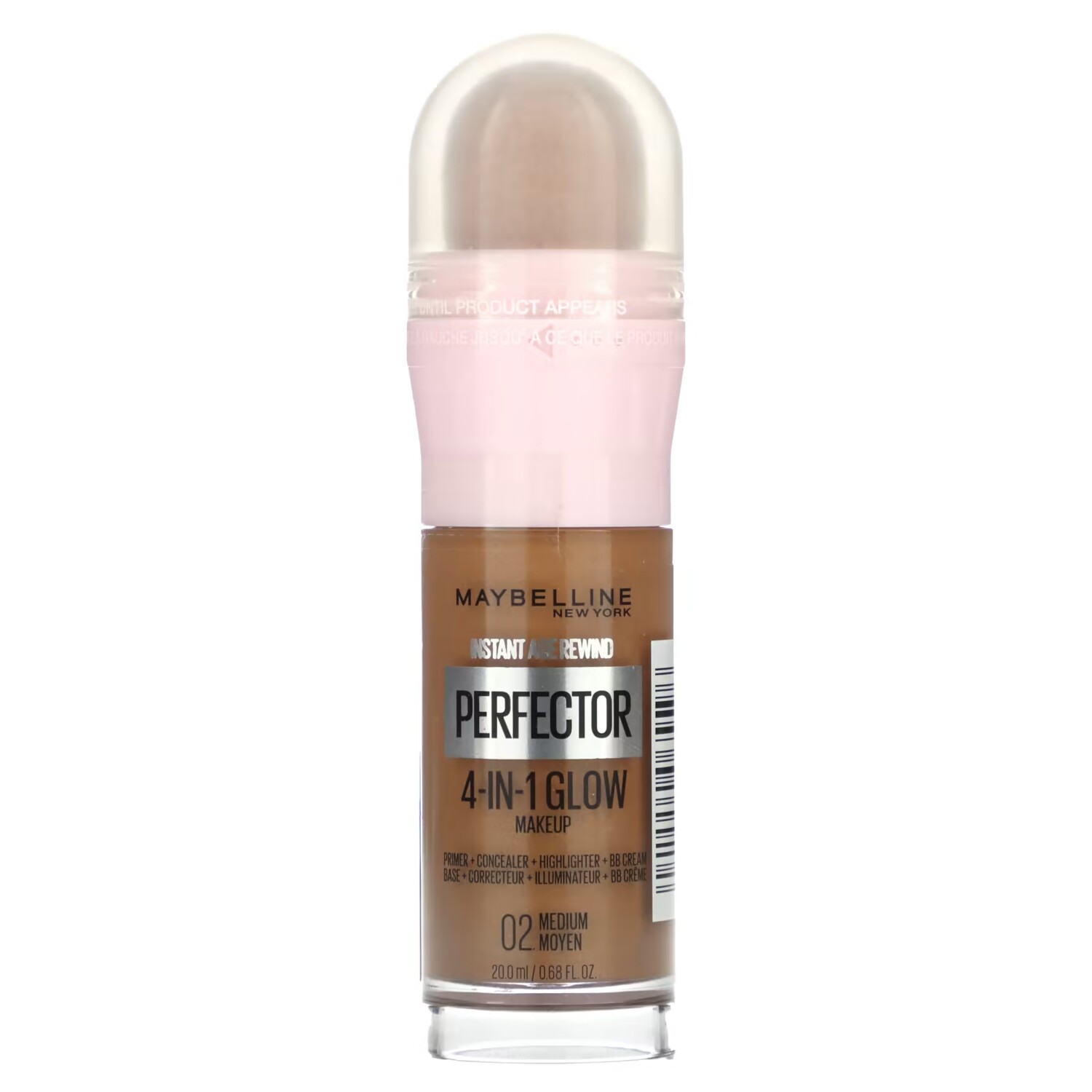 

Праймер + консилер + хайлайтер + BB-крем Maybelline Instant Age Rewind Perfector 4-in-1 Glow Makeup 02 Medium