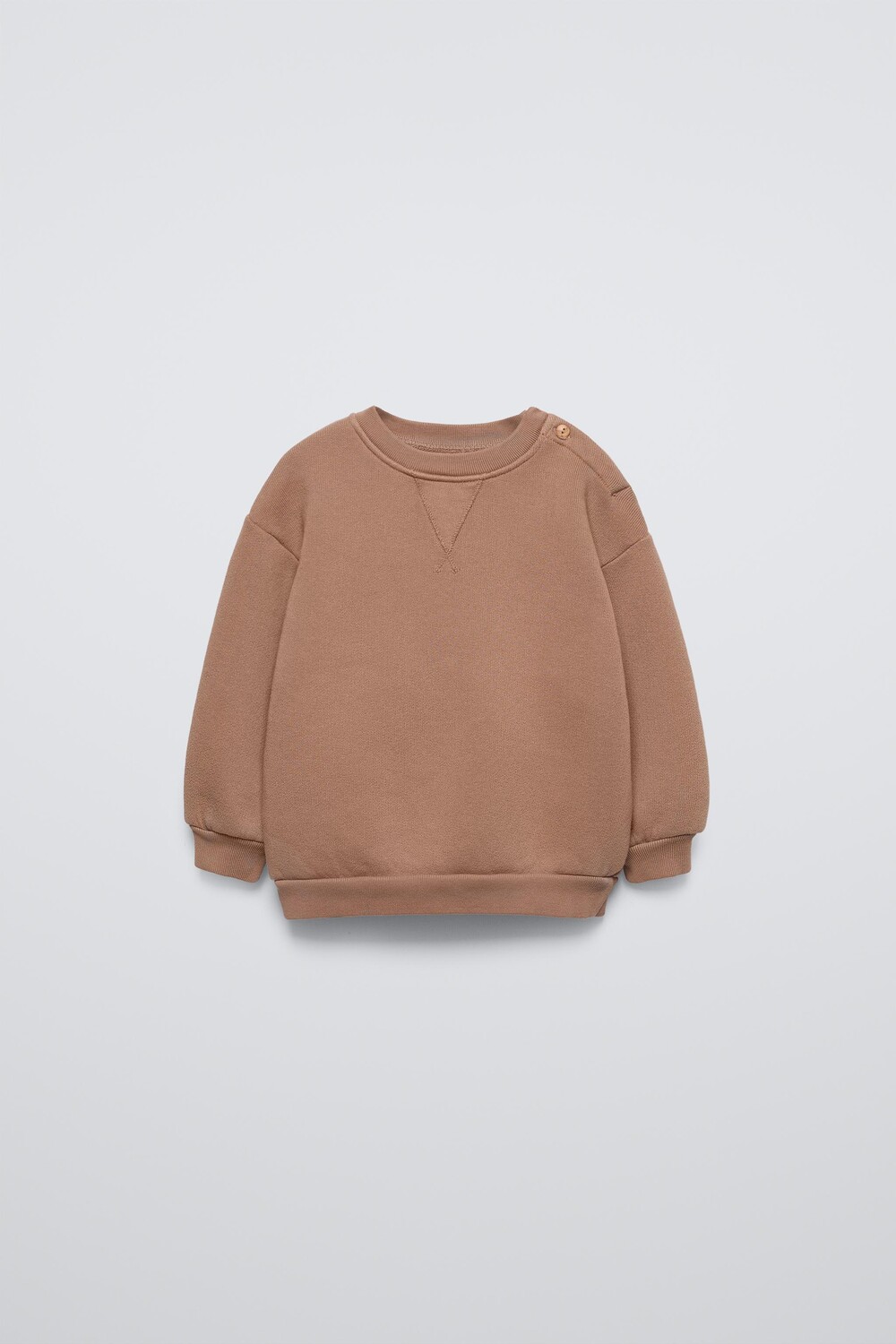 

Простая толстовка ZARA, коричневый