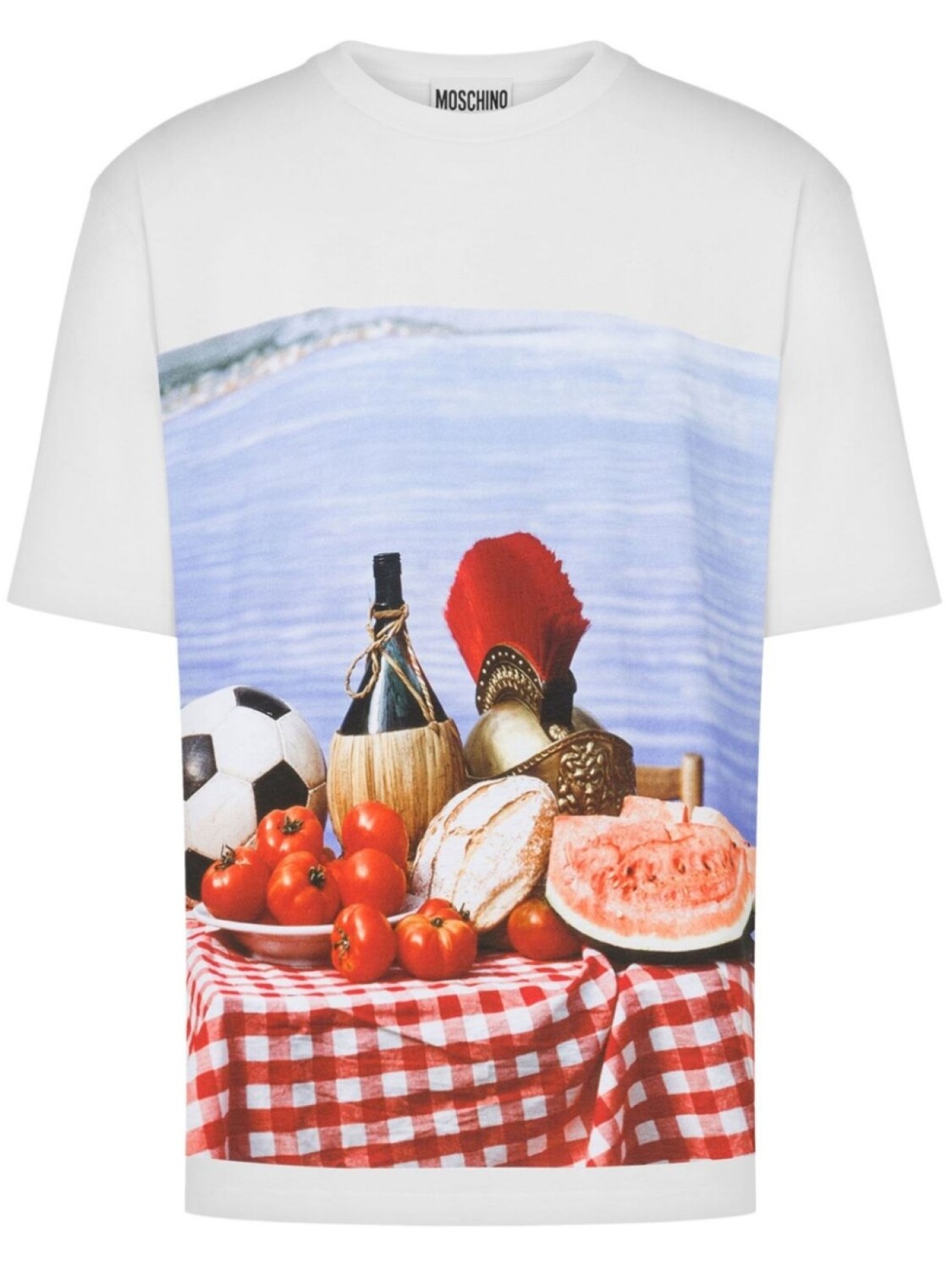 

Футболка с фотопринтом Moschino, белый