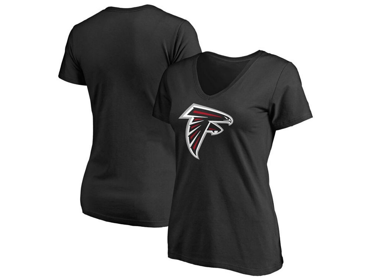 

Женская хлопковая футболка с логотипом Atlanta Falcons Nike, черный