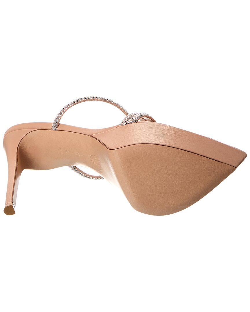 Gianvito Rossi Cannes 85 Leather Platform Sandal, розовый — фото 4