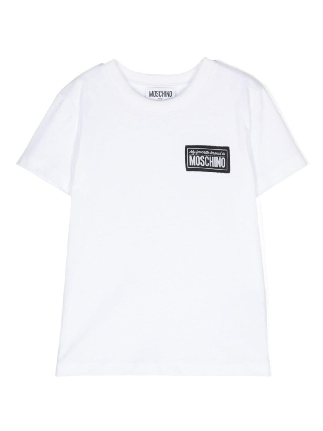 

Moschino Kids футболка с нашивкой-логотипом, белый