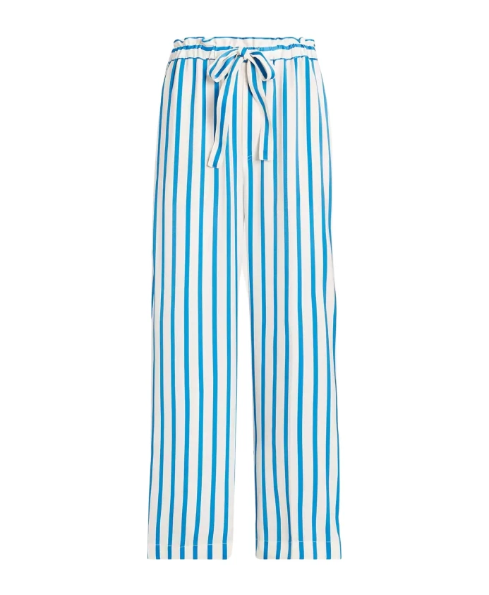 

Брюки из шелковой полоски Ralph Lauren, синий