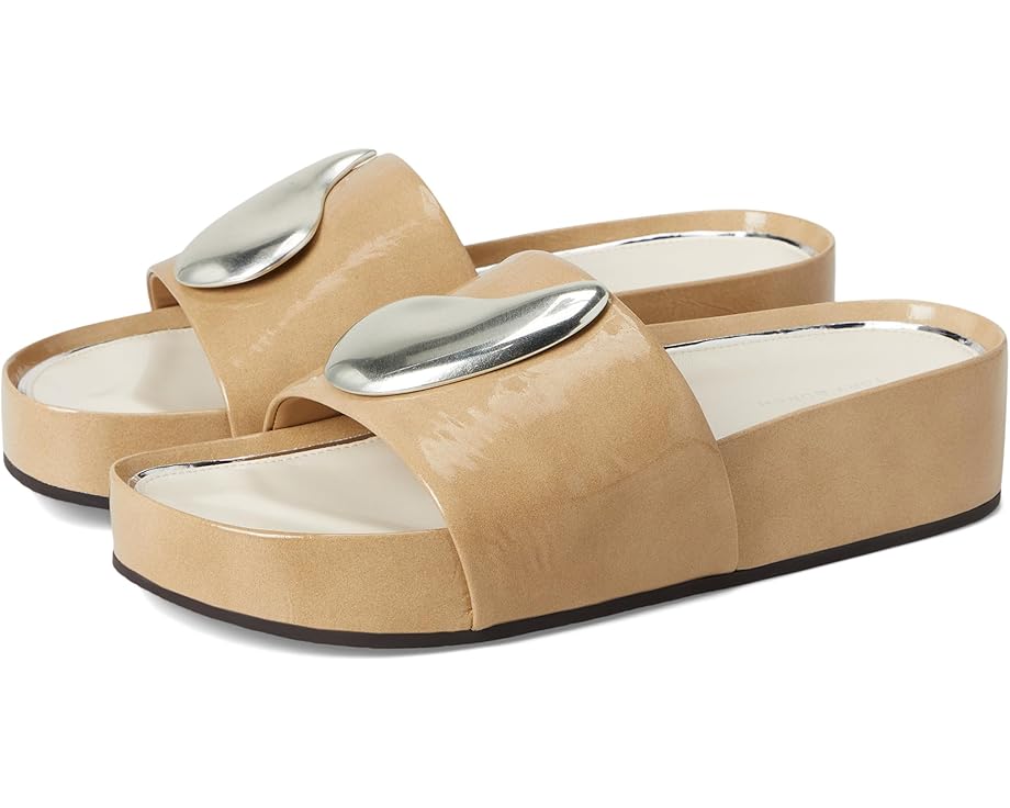Сандалии Tory Burch Patos Platform Slide, цвет Chateau Gray/Silver