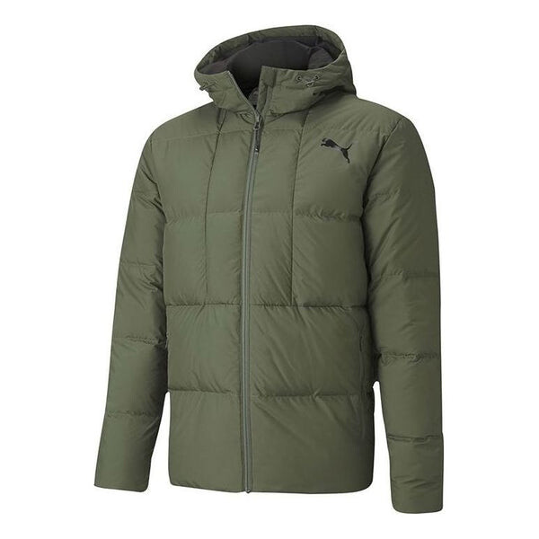 

Куртка essentials down jacket 'green black' Puma, зеленый