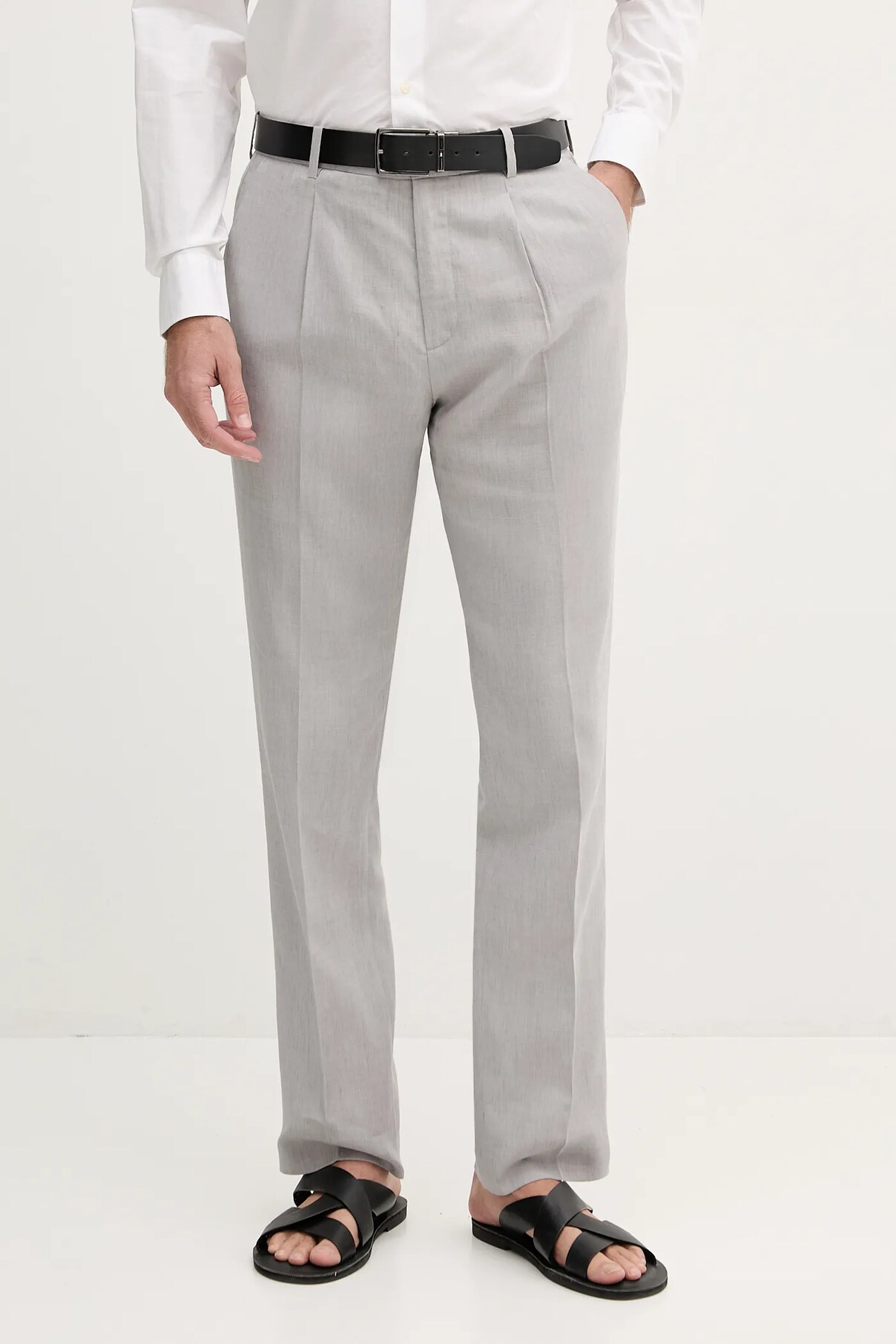 

Льняные брюки Calvin Klein, серый