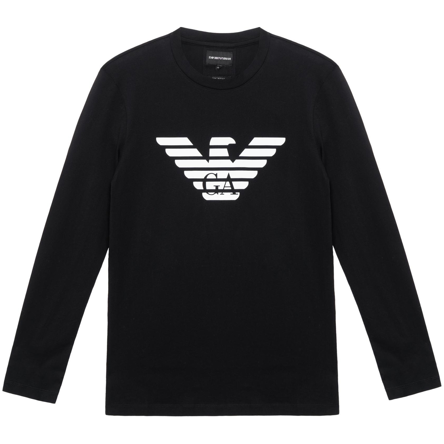 

Джемпер из пике-джерси с логотипом EMPORIO ARMANI, черный