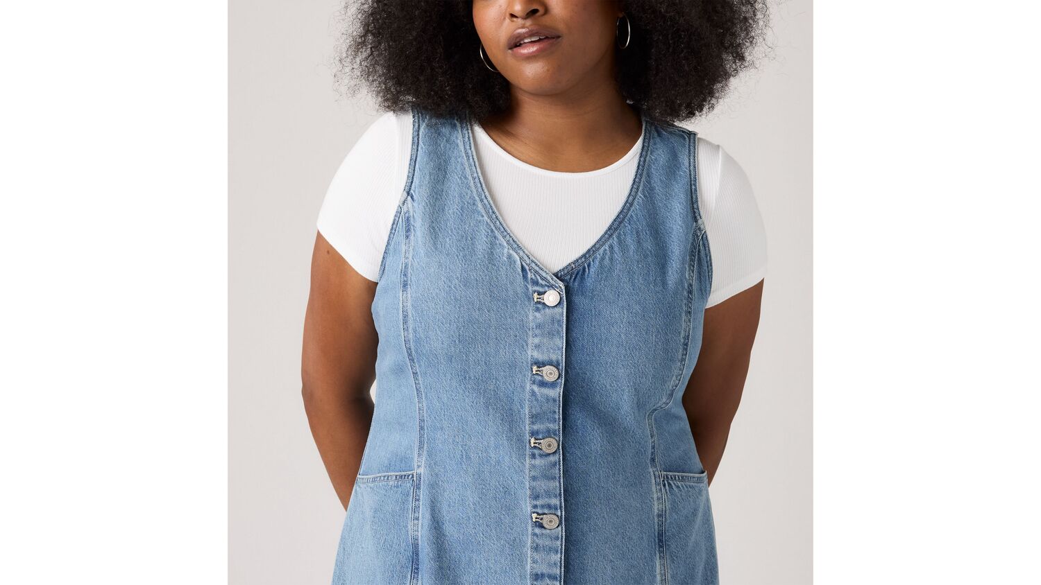 Платье-жилет Vianna (большие размеры) Levi's, Special Showing - Medium Wash — фото 4