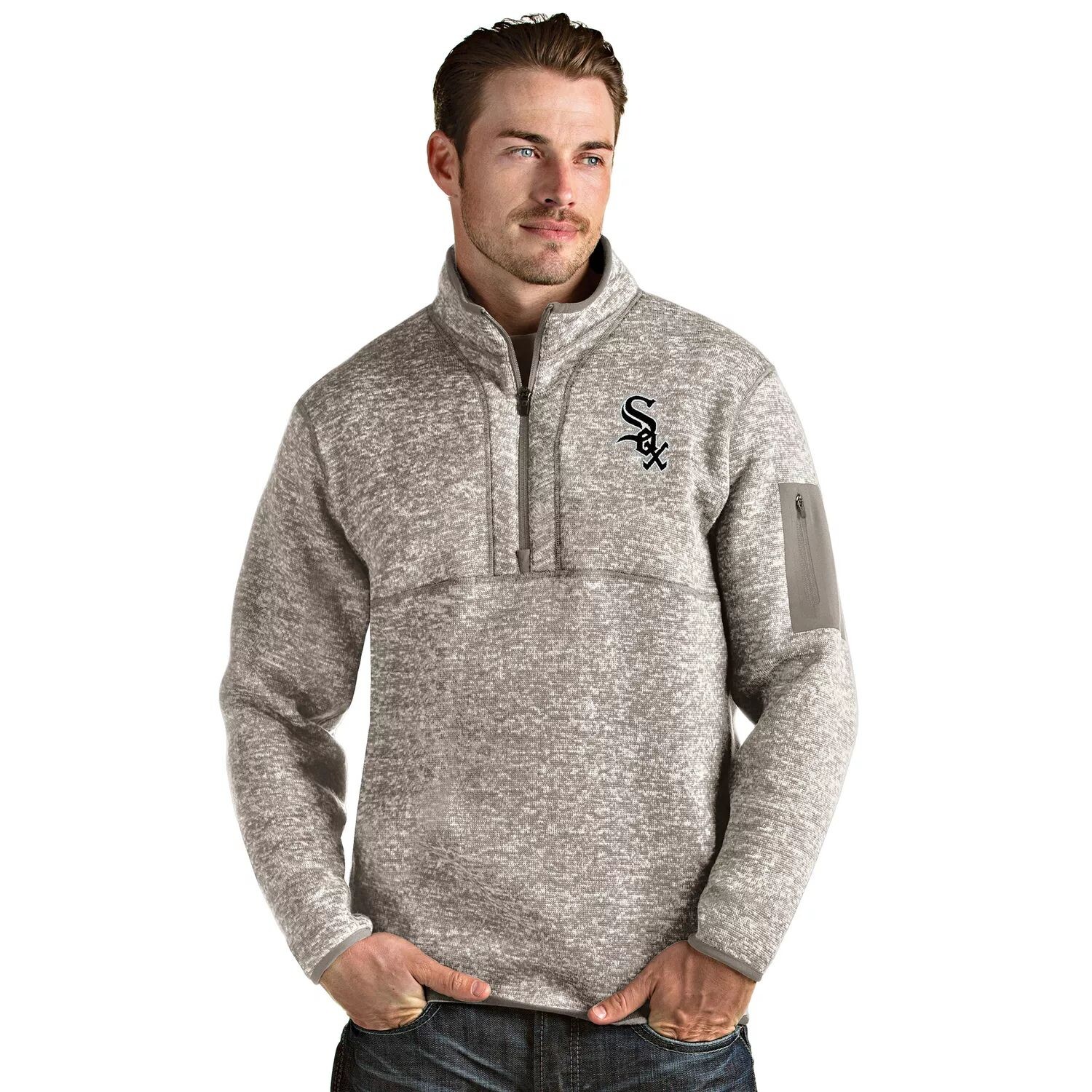 

Мужской пуловер с молнией 1/4 Chicago White Sox