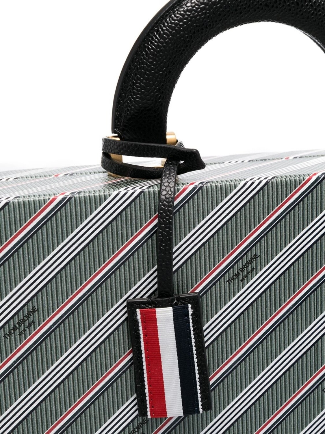 

Thom Browne портфель с логотипом, серый