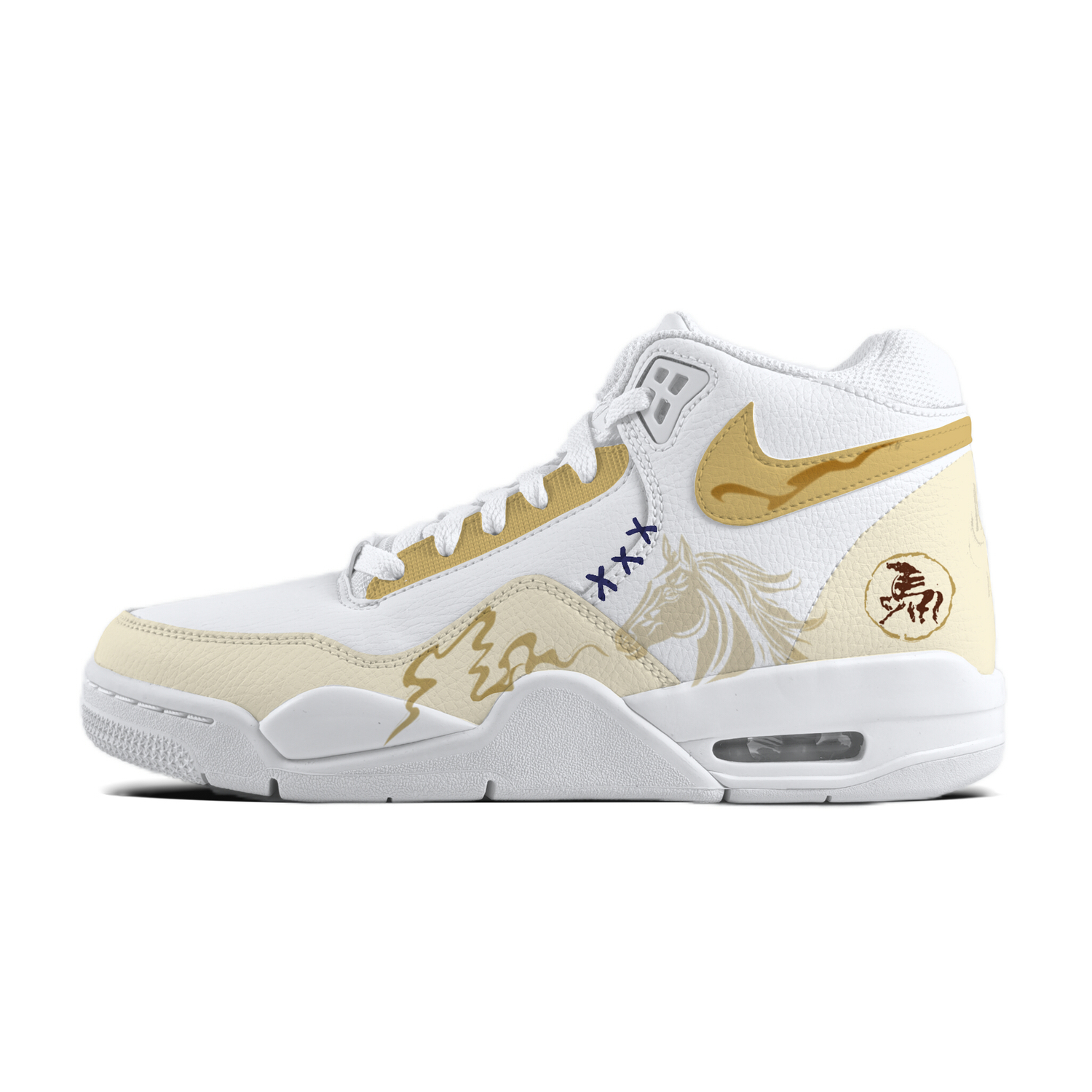 

Flight Legacy One Malai Greeting Абразивоустойчивые противоскользящие винтажные баскетбольные кроссовки Unisex Nike, белый