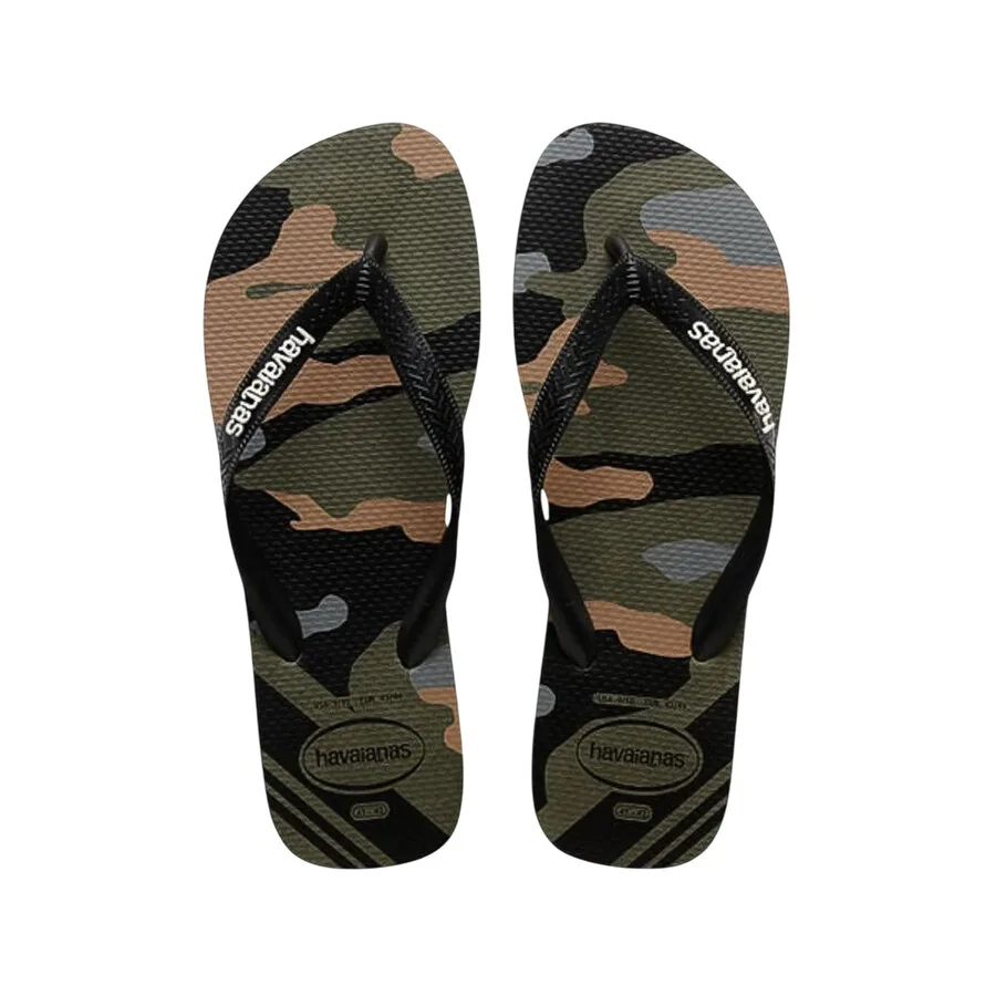 Вьетнамки Havaianas Top Camo с открытым носком, зеленый — фото 3