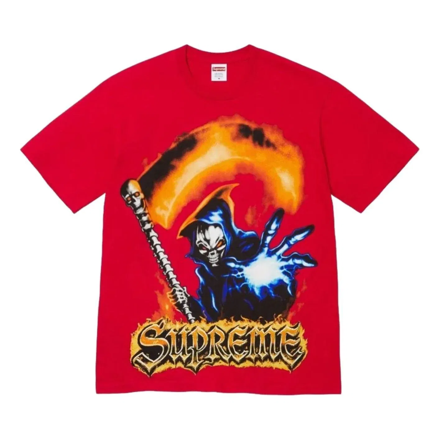 Футболка Supreme SS26 Grim Reaper, красная, SUP-SS26-159-RED