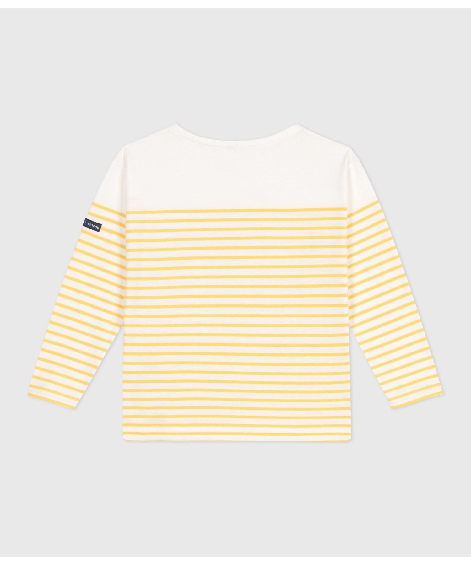 Толстовка Мариньер, крой и пошив Petit Bateau, Off-white/Yellow — фото 2