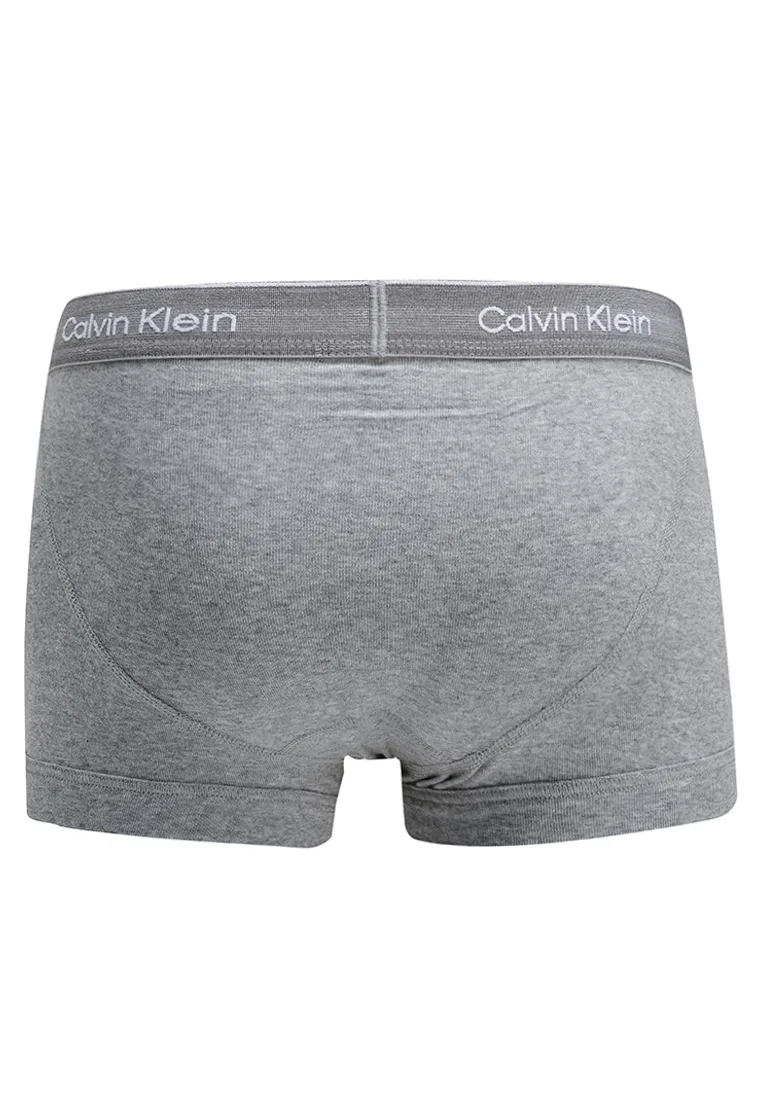 Трусы, 3 шт., Calvin Klein, хлопок, белый/черный/серый — фото 3