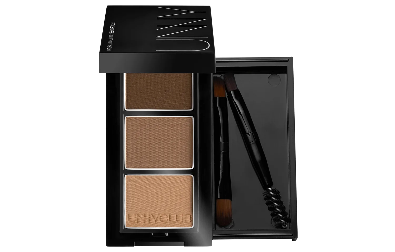 UNNY CLUB Палетка для бровей UNNY Soft Contouring Tricolor, 0,9 г*3, #Coffee Brown*2 — фото 2