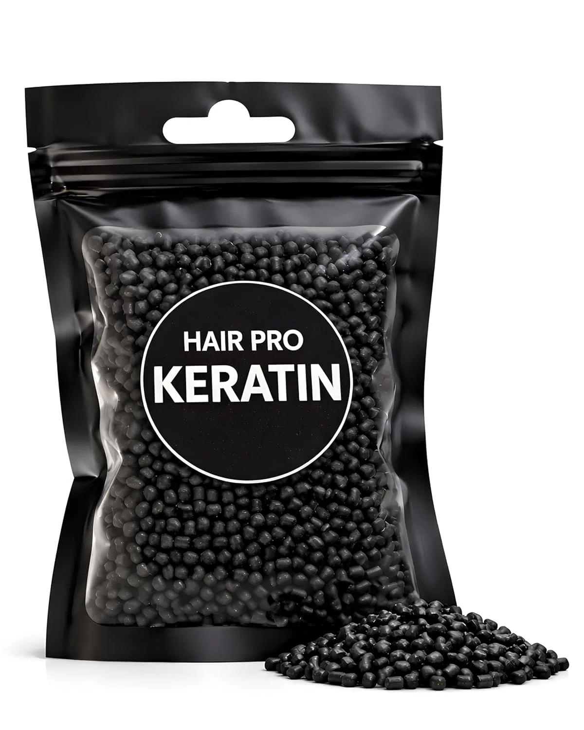 Гранулированный кератиновый клей HAIRPRO Italian Keratin Granulated Glue Beads 50 г, черный Hairpro Extension