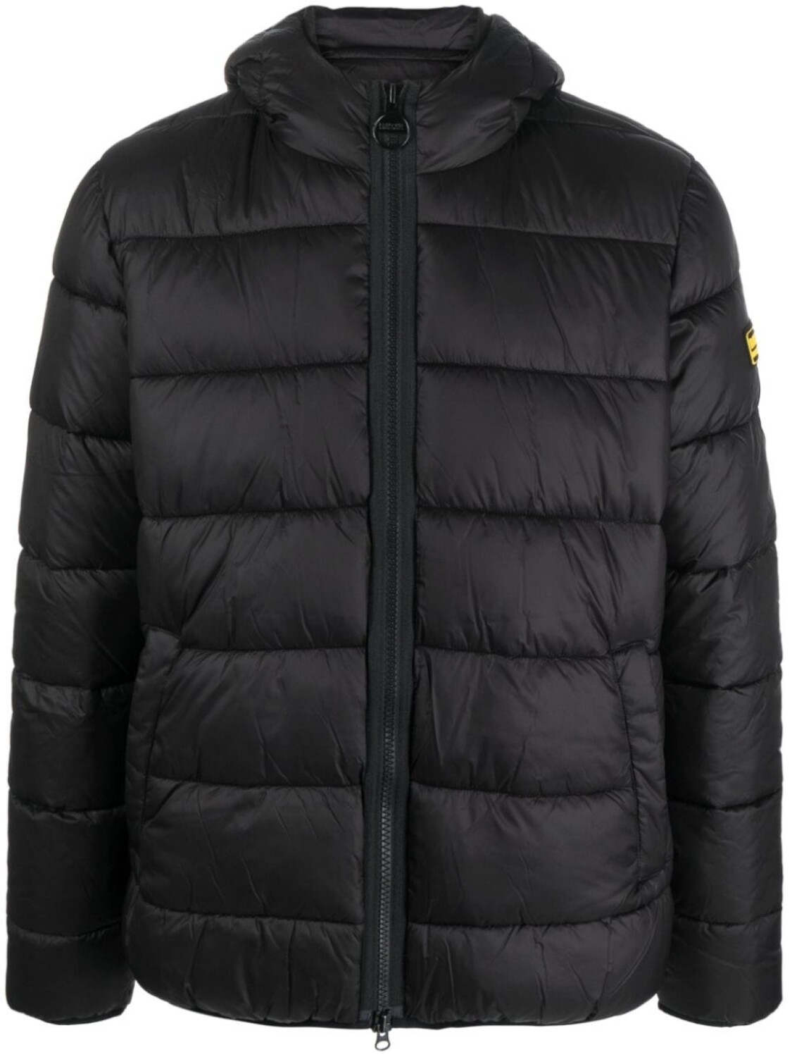 

Barbour стеганая куртка Bobber с капюшоном, черный