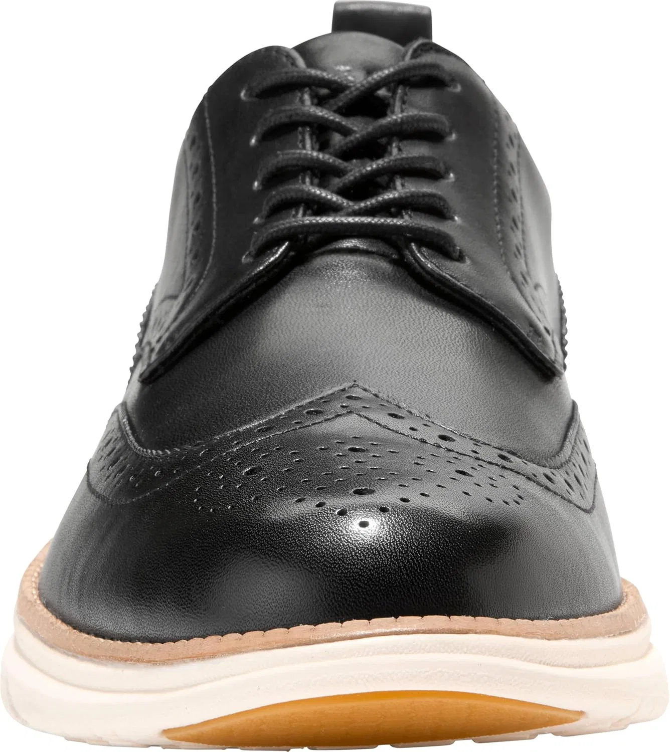 Мужские оксфорды Cole Haan Grand Hurrion Wingtip, черный/слоновая кость — фото 2