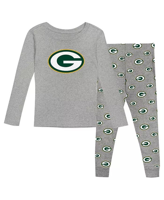 

Футболка с длинным рукавом и штаны для дошкольников Heather Grey Green Bay Packers Outerstuff
