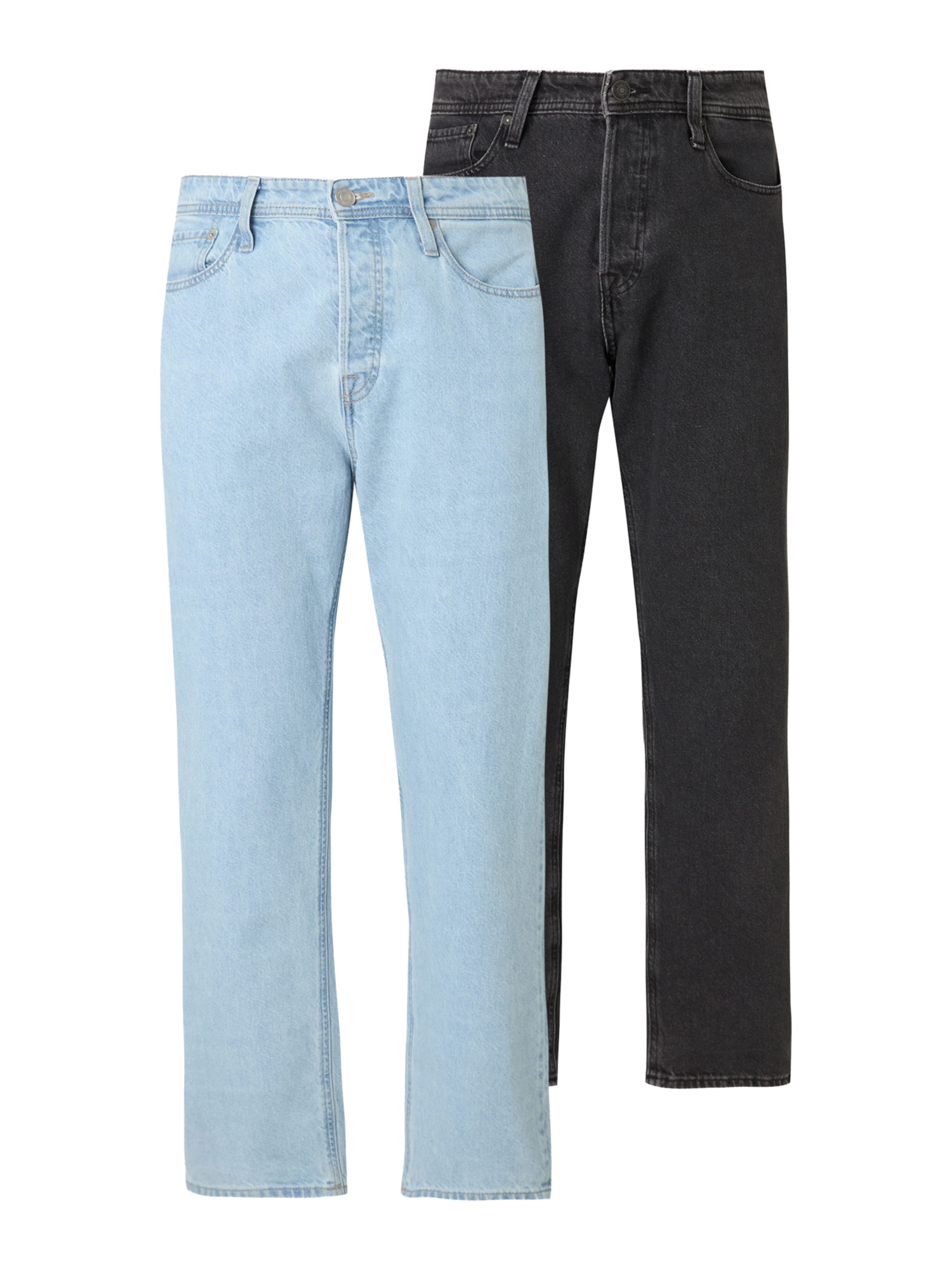 

JACK & JONES Джинсы Regular 'JJICHRIS JJORIGINAL' в светло-голубом, черном дениме