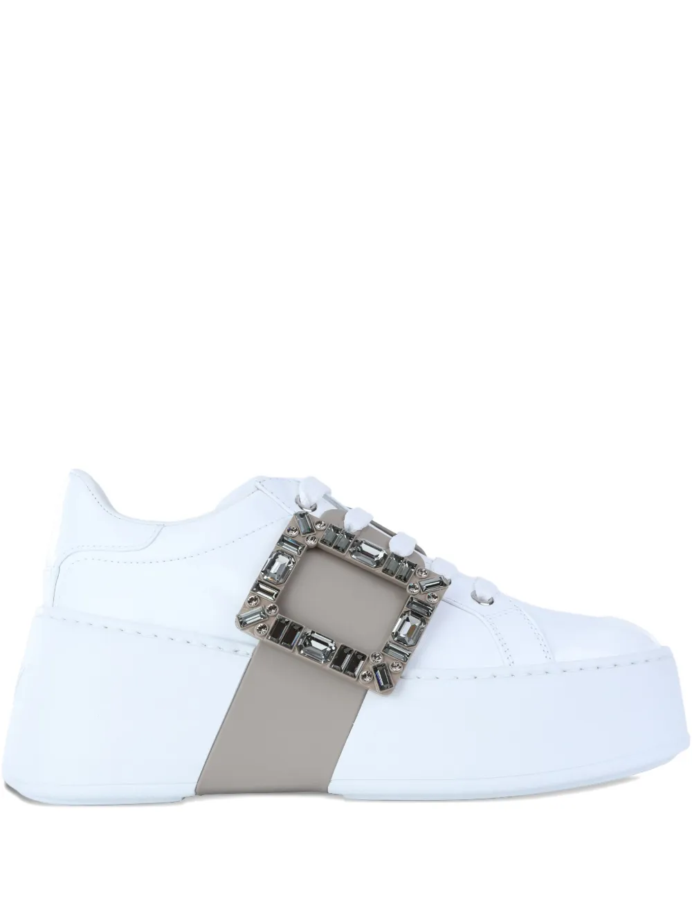 Кроссовки Viv' Skate с кристаллами Roger Vivier, белый