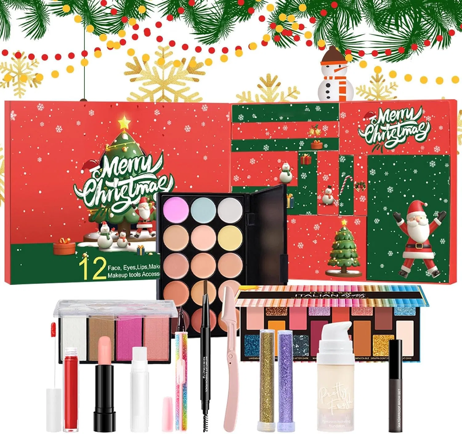 Набор косметики Advent Calendar Makeup 12 предметов