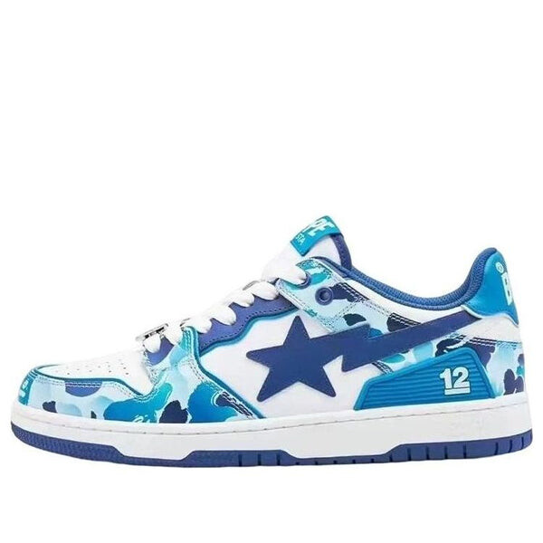 

Кроссовки sk8 sta 12 leather low 'white blue' A Bathing Ape, белый