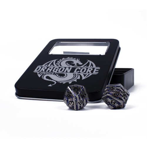 

Игровые кубики Dndice Dragon Core: Chaos Silver Dice Set DNDice