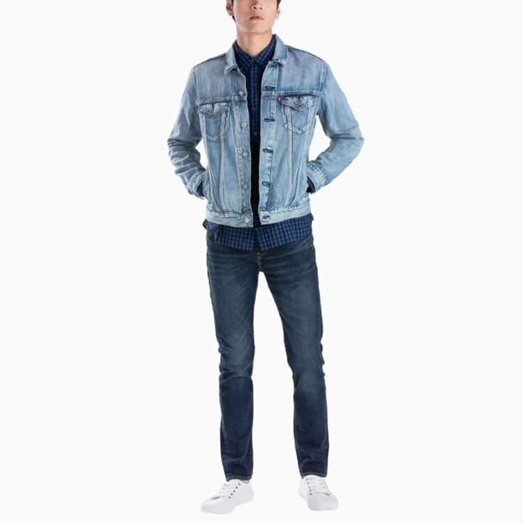 Джинсовая куртка мужская светло-синяя Levi’S, светло-голубой — фото 3